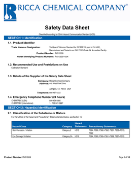 Safety Data Sheet