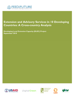 Extension and Advisory Services in 10 Developing Countries: a Cross-Country Analysis