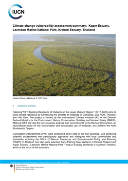 Climate Change Vulnerability Assessment Summary: Kaper Estuary, Laemson Marine National Park, Kraburi Estuary, Thailand