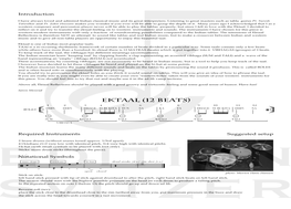 Ektaal,Œ I Decided to Reflect ¿ on It and Try to Transfer the Ektaal‐Feeling on ¿ to Western Instruments Andœ Sounds