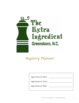 Registry Planner