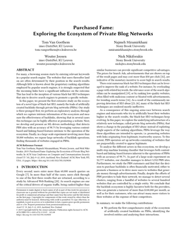 Exploring the Ecosystem of Private Blog Networks