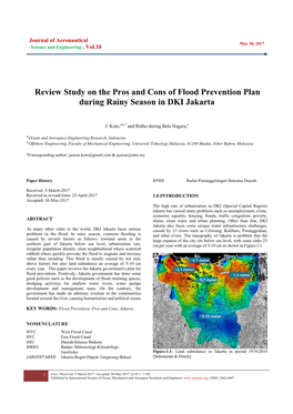 Review Study on the Pros and Cons of Flood Prevention Plan During Rainy Season in DKI Jakarta