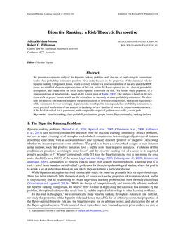 Bipartite Ranking: a Risk-Theoretic Perspective