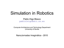 Simulation in Robotics