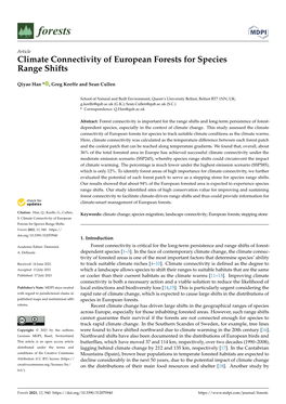 Climate Connectivity of European Forests for Species Range Shifts