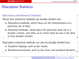 Descriptive Statistics