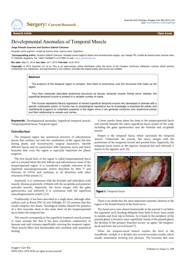 Developmental Anomalies of Temporal Muscle