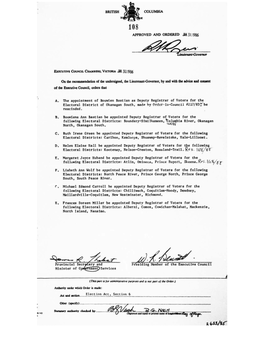 Order in Council 108/1986
