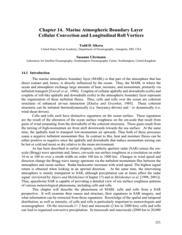 Marine Atmospheric Boundary Layer Cellular Convection and Longitudinal Roll Vortices