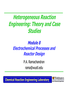 Electrochemical Engineering