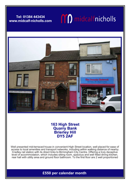 163 High Street Quarry Bank Brierley Hill DY5 2AF