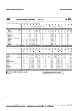 Aalen - Nördlingen - Donauwörth Riesbahn � 989