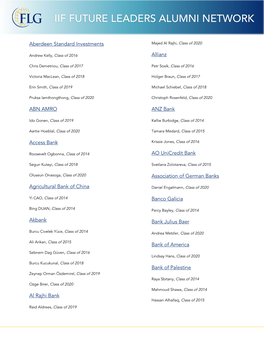 Iif Future Leaders Alumni Network