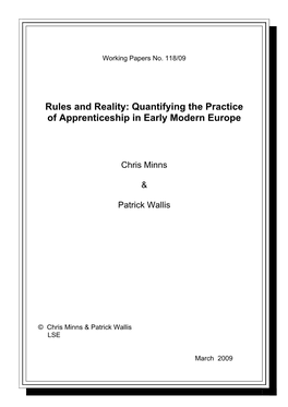Quantifying the Practice of Apprenticeship in Early Modern Europe
