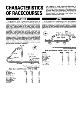 Characteristics of Racecourses