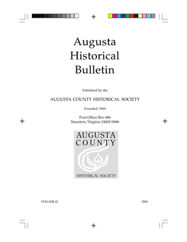 Augusta Historical Bulletin