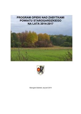 Program Opieki Nad Zabytkami Powiatu Starogardzkiego Na Lata 2014-2017