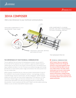 3DVIA COMPOSER Add a New Dimension to Your Technical Communications