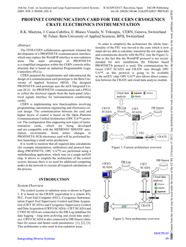 Profinet Communication Card for the Cern Cryogenics Crate Electronics Instrumentation R.K