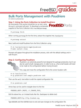 Bulk Ports Management with Poudriere