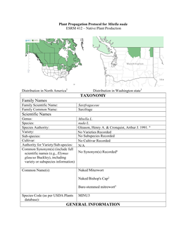 Draft Plant Propagation Protocol