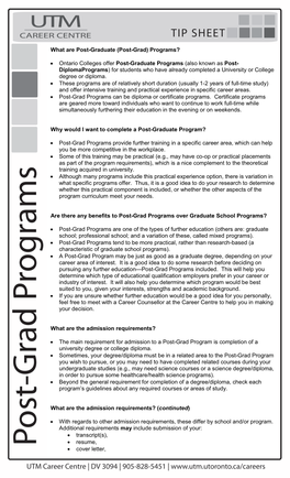 What Are Post-Graduate (Post-Grad) Programs?