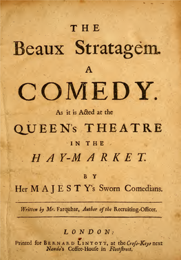 THE Beaux Stratagem