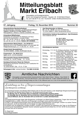 Mitteilungsblatt 46/2016