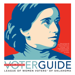 League of Women Voters of Oklahoma, with Help from Several Non-Proﬁt and For-Proﬁt in MEMORY of Entities