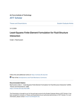 Least-Squares Finite Element Formulation for Fluid-Structure Interaction