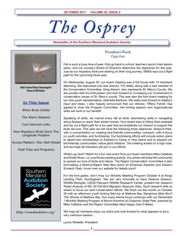 The Osprey: ___ Email Me a Link to Download the Pdf, ___ Email Me a Notice It Is Available on the Website