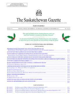 Gazette Part I, December 22, 2017