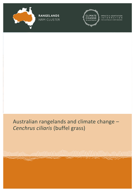 Australian Rangelands and Climate Change – Cenchrus Ciliaris (Buffel Grass)