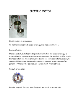 Electric Motor