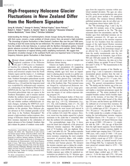 High-Frequency Holocene Glacier Fluctuations in New Zealand Differ