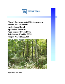 Phase I Environmental Site Assessment Record No