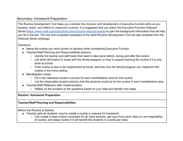 Secondary Homework Preparation