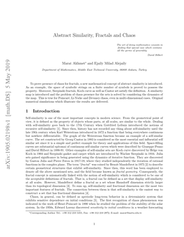 Abstract Similarity, Fractals and Chaos