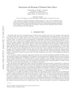 Interactions and Focusing of Nonlinear Water Waves