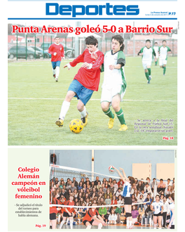 Punta Arenas Goleó 5-0 a Barrio Sur José Villarroel