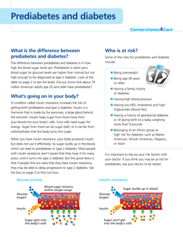 Prediabetes and Diabetes