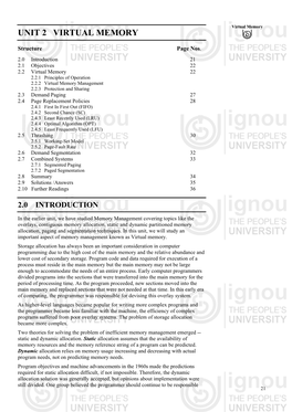 Unit 2 Virtual Memory