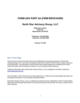 Form Adv Part 2A (Firm Brochure)