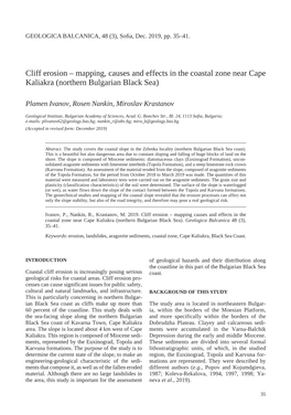 Cliff Erosion – Mapping, Causes and Effects in the Coastal Zone Near Cape Kaliakra (Northern Bulgarian Black Sea)