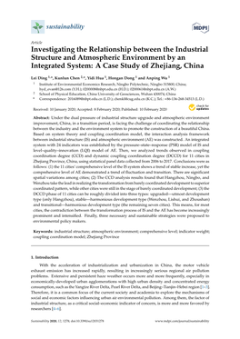 Investigating the Relationship Between the Industrial Structure and Atmospheric Environment by an Integrated System: a Case Study of Zhejiang, China