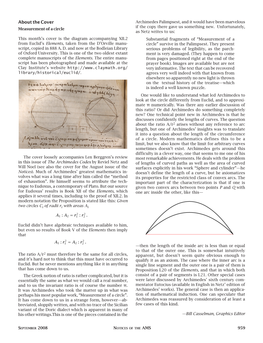 About the Cover Archimedes Palimpsest, and It Would Have Been Marvelous If the Copy There Gave Us Something New