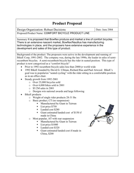 Product Proposal