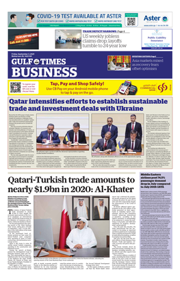 Qatari-Turkish Trade Amounts to Nearly $1.9Bn in 2020: Al-Khater