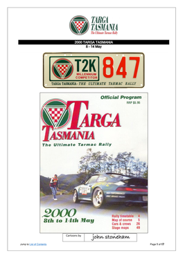 2000 TARGA TASMANIA 8 – 14 May